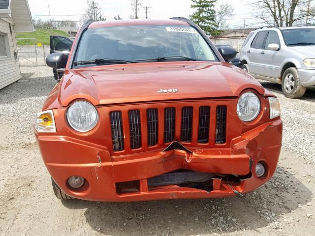 1J4FT47A19D124771 - 2009 JEEP COMPASS SP 橙色 照片 9