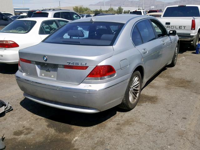 WBAGN63424DS47128 - 2004 BMW 745 LI SILVER photo 4