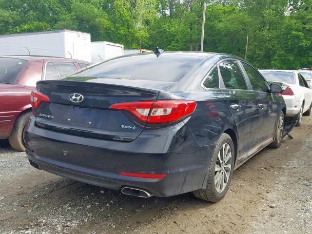 5NPE34AF8GH427267 - 2016 HYUNDAI SONATA SPO BLACK photo 4