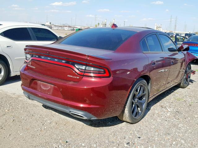 2C3CDXHG5HH664432 - 2017 DODGE CHARGER SX RED photo 4