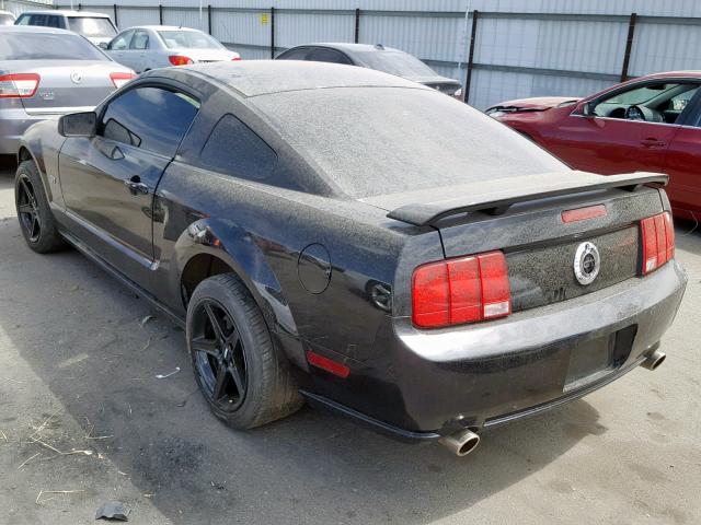 1ZVFT82HX75314610 - 2007 FORD MUSTANG GT BLACK photo 3