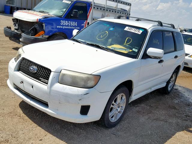 JF1SG66688H730955 - 2008 SUBARU FORESTER S WHITE photo 2