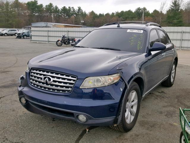 JNRAS08WX5X201667 - 2005 INFINITI FX35 BLUE photo 2