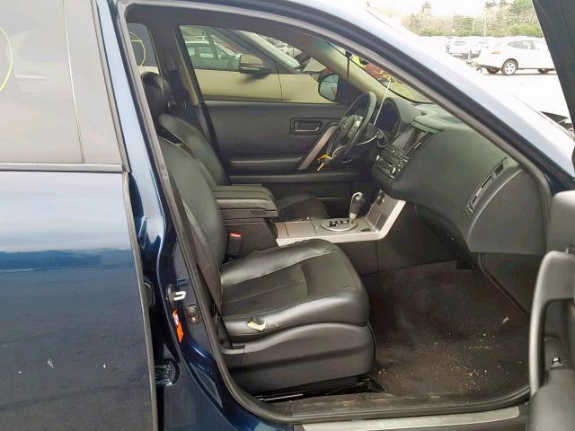 JNRAS08WX5X201667 - 2005 INFINITI FX35 BLUE photo 5