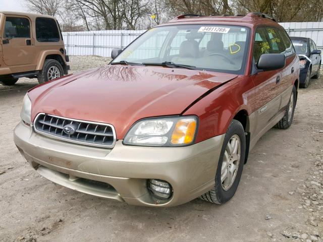 4S3BH675447600961 - 2004 SUBARU LEGACY OUT BROWN photo 2