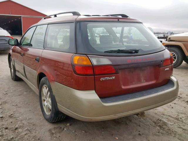 4S3BH675447600961 - 2004 SUBARU LEGACY OUT BROWN photo 3