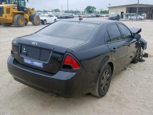 3FAHP06Z97R264905 - 2007 FORD FUSION S BLACK photo 4