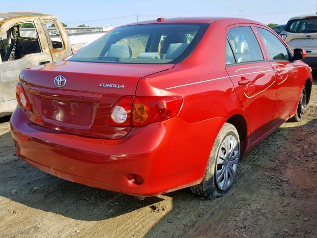 1NXBU4EE8AZ294939 - 2010 TOYOTA COROLLA BA RED photo 4