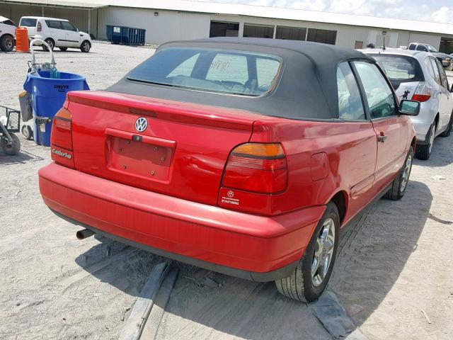 3VWAA81E4WM804637 - 1998 VOLKSWAGEN CABRIO RED photo 4