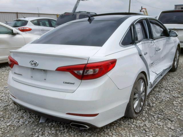 5NPE34AF5FH235478 - 2015 HYUNDAI SONATA SPO WHITE photo 4