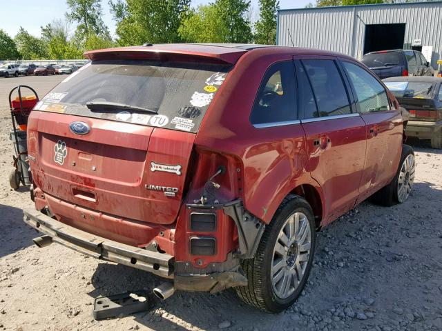 2FMDK49C38BB23961 - 2008 FORD EDGE LIMIT RED photo 4