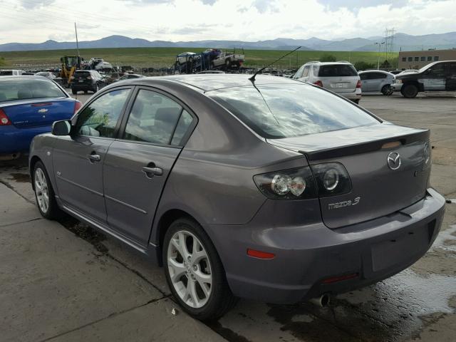 JM1BK323771626175 - 2007 MAZDA 3 S GRAY photo 3