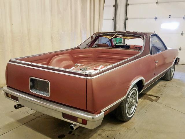 1W80L8Z409086 - 1978 CHEVROLET ELCAMINO BURGUNDY photo 4