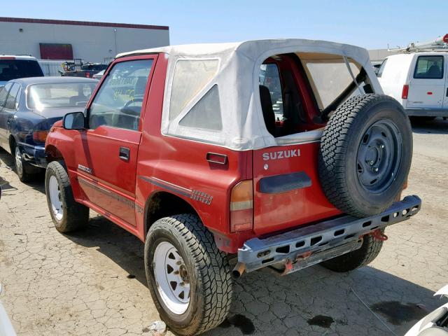 JS4TA51C7K4100699 - 1989 SUZUKI SIDEKICK J RED photo 3