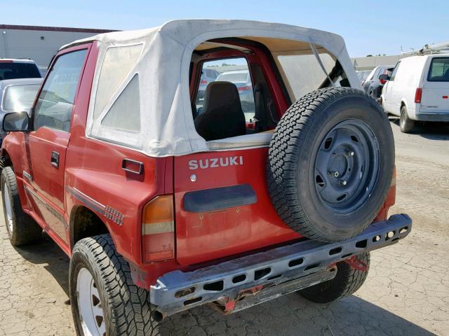 JS4TA51C7K4100699 - 1989 SUZUKI SIDEKICK J RED photo 9