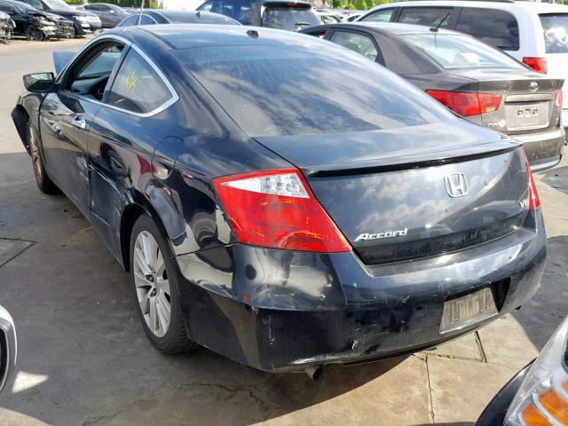 1HGCS22879A009597 - 2009 HONDA ACCORD EXL BLACK photo 3