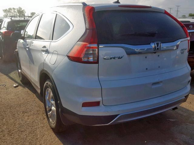 5J6RM4H78GL102430 - 2016 HONDA CR-V EXL WHITE photo 3