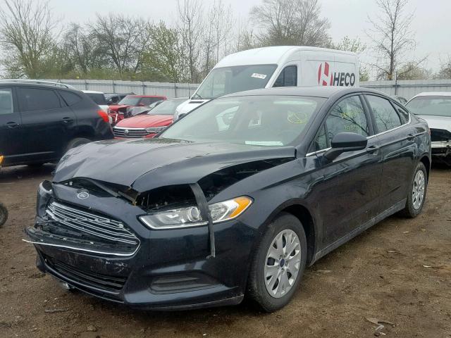 3FA6P0G78ER388925 - 2014 FORD FUSION S BLACK photo 2