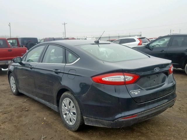 3FA6P0G78ER388925 - 2014 FORD FUSION S BLACK photo 3