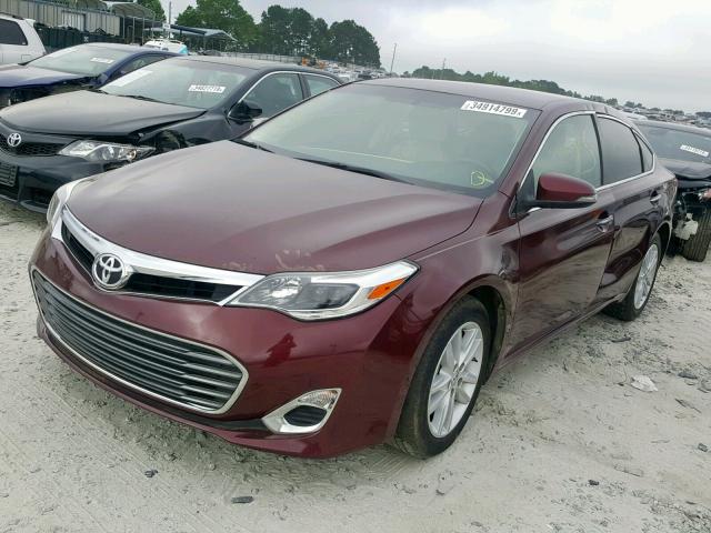4T1BK1EB7FU177130 - 2015 TOYOTA AVALON XLE BURGUNDY photo 2
