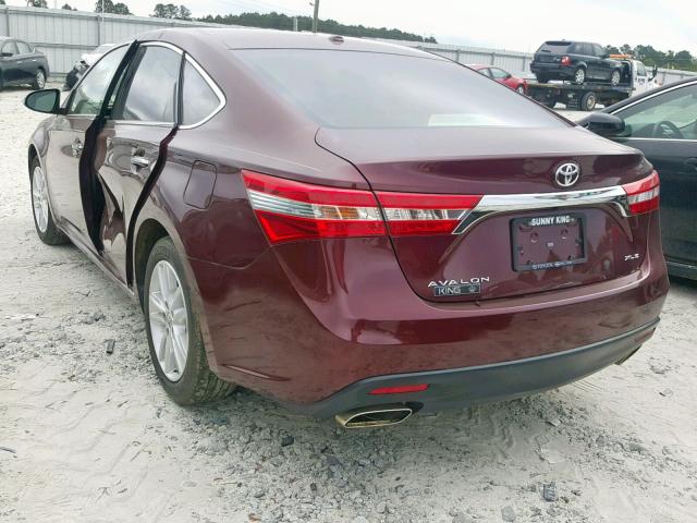 4T1BK1EB7FU177130 - 2015 TOYOTA AVALON XLE BURGUNDY photo 3