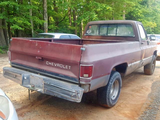 1GCEK14H5FF335489 - 1985 CHEVROLET K10 BROWN photo 4