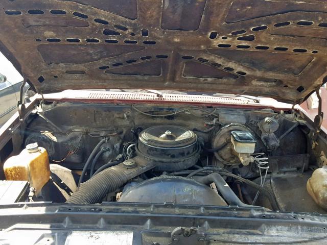 1GCEK14H5FF335489 - 1985 CHEVROLET K10 BROWN photo 7