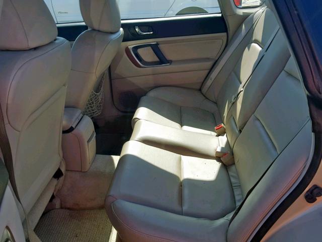 4S4BL62CX67208828 - 2006 SUBARU LEGACY OUT GOLD photo 6