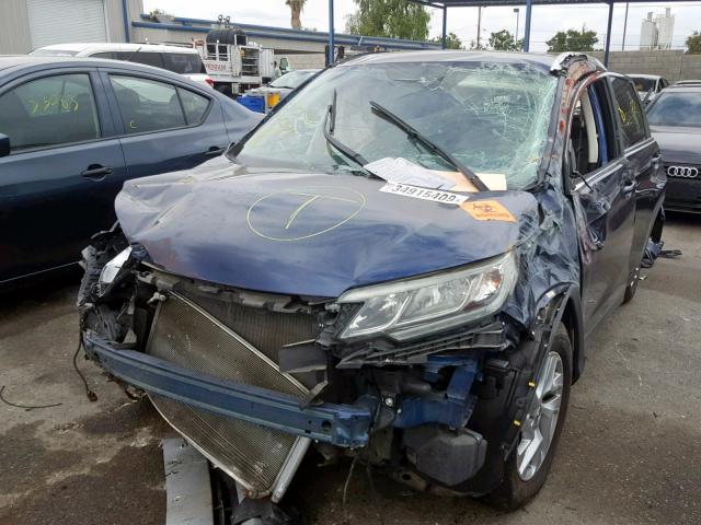 2HKRM3H78FH512776 - 2015 HONDA CR-V EXL BLUE photo 2