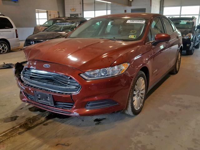 3FA6P0UUXER367990 - 2014 FORD FUSION S H RED photo 2