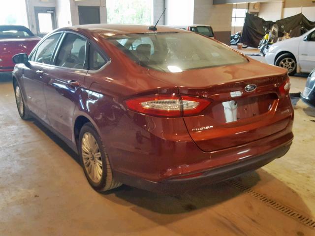 3FA6P0UUXER367990 - 2014 FORD FUSION S H RED photo 3