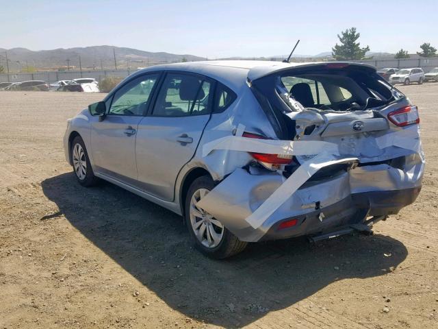 4S3GTAA62J1746332 - 2018 SUBARU IMPREZA SILVER photo 3