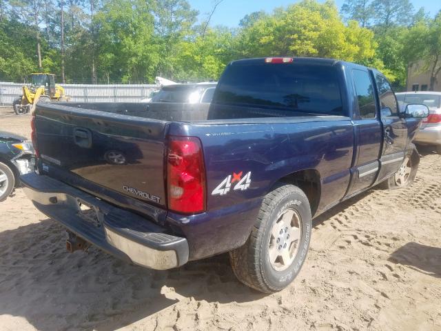 1GCEK19T04E335349 - 2004 CHEVROLET SILVERADO BLUE photo 4