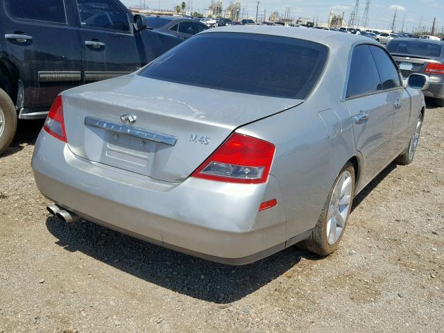 JNKAY41E83M000497 - 2003 INFINITI M45 SILVER photo 4