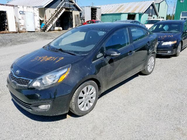 KNADN4A36D6174710 - 2013 KIA RIO EX BLACK photo 2