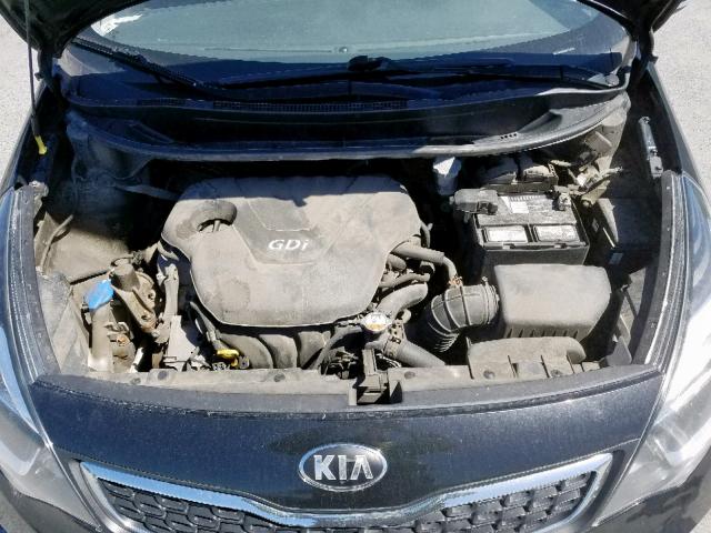 KNADN4A36D6174710 - 2013 KIA RIO EX BLACK photo 7