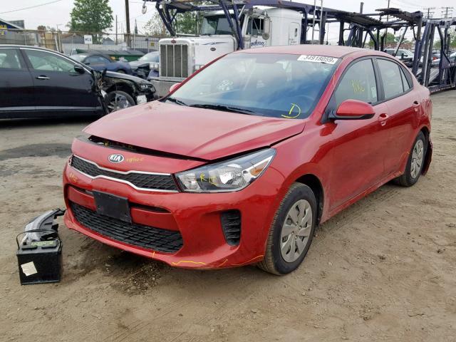 3KPA24ABXKE172519 - 2019 KIA RIO S RED photo 2