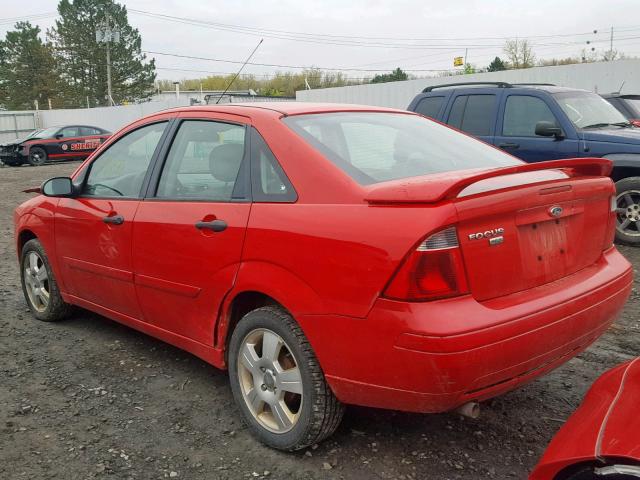 1FAFP34N67W355913 - 2007 FORD FOCUS ZX4 RED photo 3