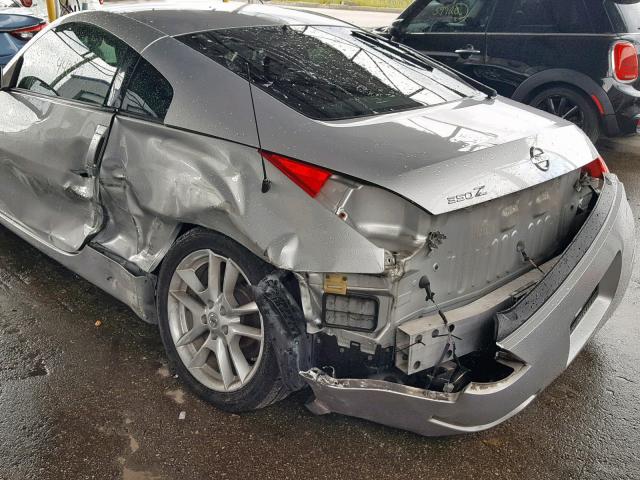 JN1AZ34EX6M350421 - 2006 NISSAN 350Z COUPE SILVER photo 9