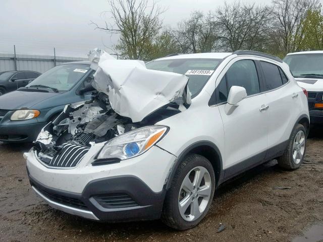 KL4CJESB1GB600444 - 2016 BUICK ENCORE WHITE photo 2