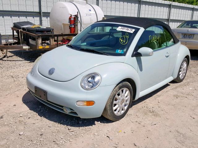 3VWCM31Y74M339670 - 2004 VOLKSWAGEN NEW BEETLE Blau Foto 2
