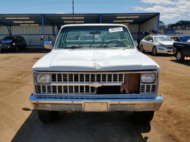 1GCEK14H5BJ124753 - 1981 CHEVROLET K10 WHITE photo 9