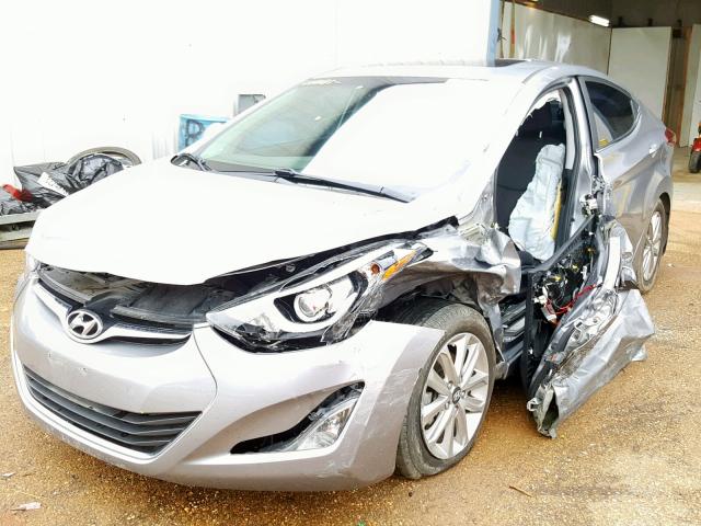 KMHDH4AE0FU251593 - 2015 HYUNDAI ELANTRA SE GRAY photo 2