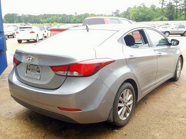 KMHDH4AE0FU251593 - 2015 HYUNDAI ELANTRA SE GRAY photo 4