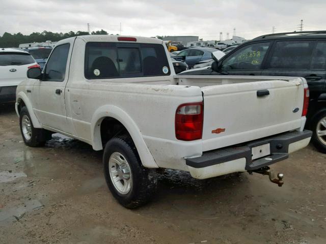 1FTYR10U13PA02840 - 2003 FORD RANGER WHITE photo 3