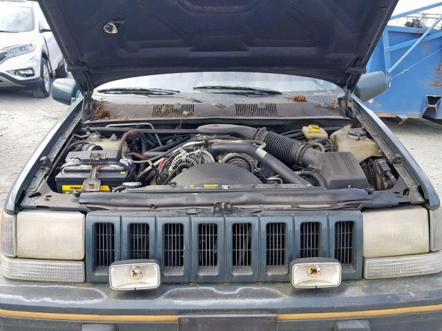 1J4GZ78Y4PC656244 - 1993 JEEP GRAND CHER GREEN photo 7