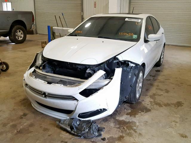 1C3CDFCA9DD188688 - 2013 DODGE DART LIMIT WHITE photo 2