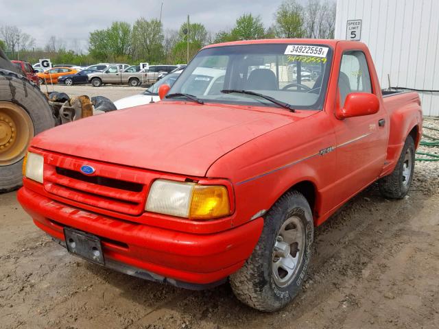 1FTCR10A5RPB80808 - 1994 FORD RANGER RED photo 2