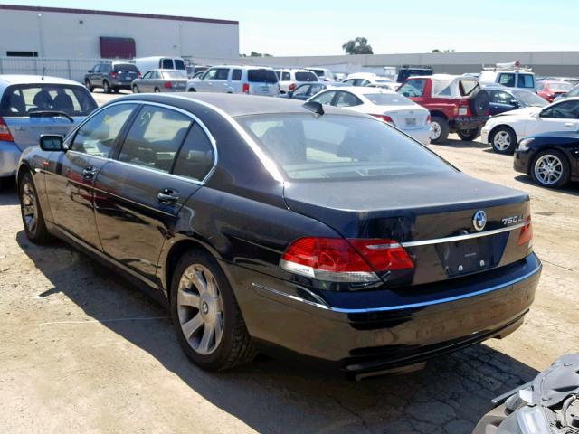 WBAHN83547DT68109 - 2007 BMW 750 BLACK photo 3