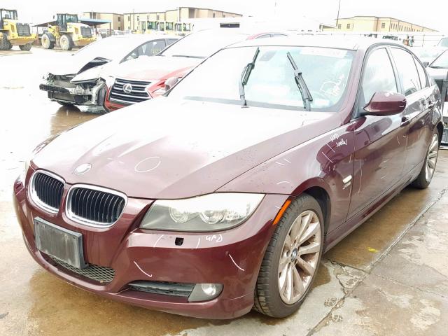 WBAPK53529A514157 - 2009 BMW 325I MAROON photo 2